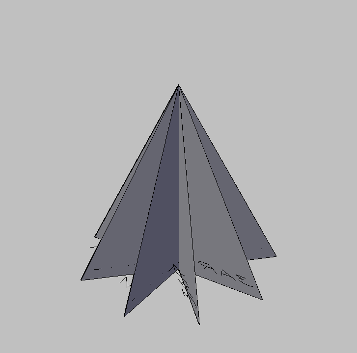 Bloque Autocad Vista de Árbol Pino 24 en 3D